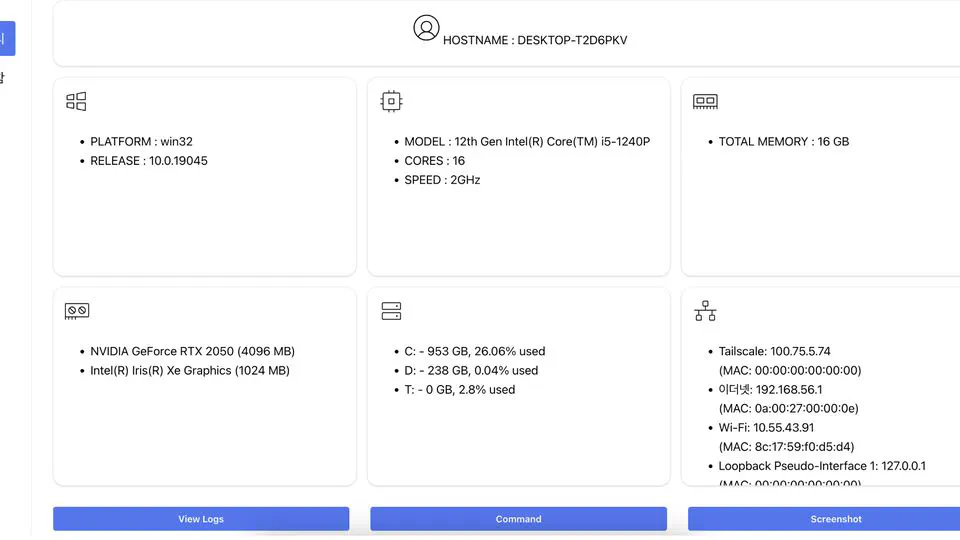 Multi-PC environment monitoring and remote chat technology